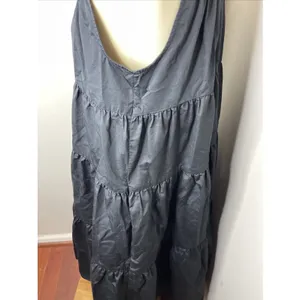 Co Essentials‎ Black Sleeveless Tiered Poplin Midi Dress Medium M thumbnail 8