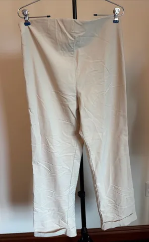 Motherhood Maternity Cream Straight-Leg Maternity Pants thumbnail 1