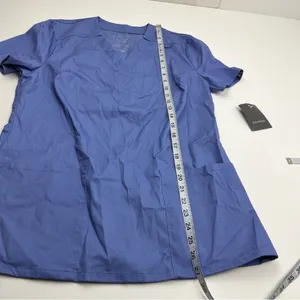 Jaanuu Ceil Blue Scrub Top Womens Size Small Relaxed V-neck Pockets J96124 NEW‎ thumbnail 8