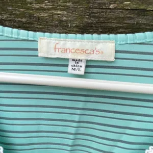 Francesca’s size M-L lace trimmed tunic. Seafoam green. thumbnail 5