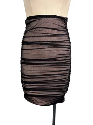House of CB Leonela Ruched Mesh Skirt Size Small thumbnail 2