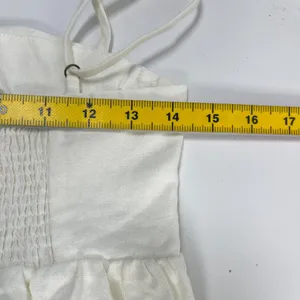 NWOT Farm Rio Linen Blend White Sleeveless Maxi Dress Size S thumbnail 13