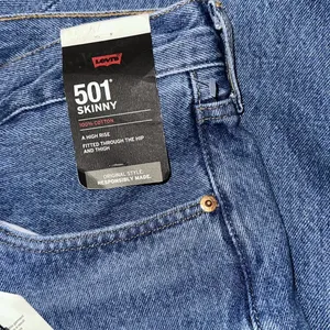 NWT Levi’s 501 SKINNY JEANS Color: Destructed Medium Indigo 32x 28 thumbnail 7