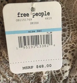 Free People X Revolve Starla Underwire Bra in Skies SIze 34C thumbnail 8