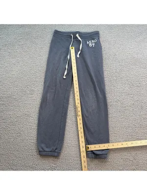 Aeropostale Aero 87 Gray Jogger Sweatpants Womens XS Fleece Drawstring Lounge thumbnail 4