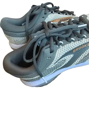 Brooks Grey Knit Running Shoes Sneakers Revel 7 Athletic Lace Size 8 Women's thumbnail 12