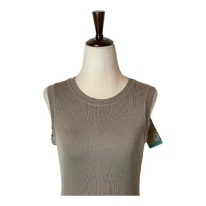 Prana Tan Mink‎ Heather Crew Neck Sleeveless Becksa Dress Size XS thumbnail 4
