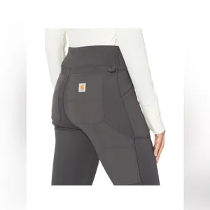 Carhartt Women's Force Fitted Heavyweight Lined Leggings, Oyster Gray - S thumbnail 8
