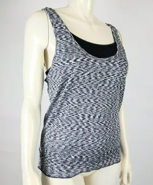 Reebok Large Yoga Black Gray Tank Top thumbnail 2