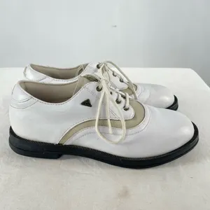 Adidas Golfing Lace Up Cleated Shoes in White Size‎ 6.5 thumbnail 6