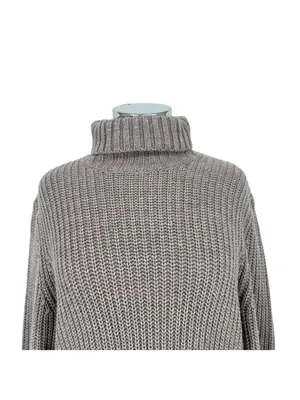 Bershka Chunky Turtleneck Sweater Cozycore Minimalist Gray Size Medium thumbnail 3