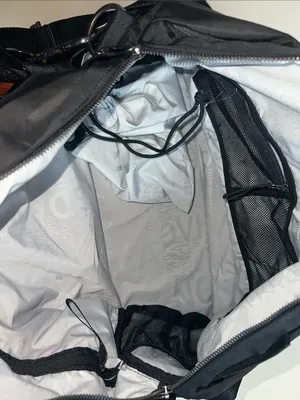 lululemon athletica Yoga Black Ruched Nylon Duffel Crossbody thumbnail 9