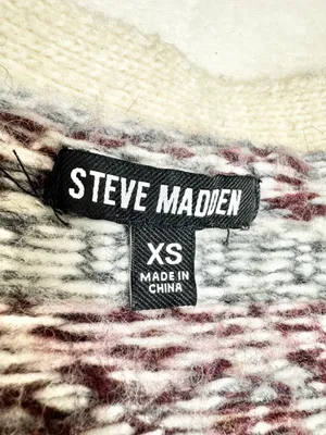 Steve Madden - Irisa Fair Isle Cable Knit Cardigan Size XS thumbnail 10