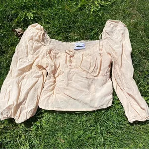 Urban Outfitters Cream Milkmaid Top thumbnail 1