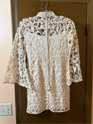 Free People North Star Sequin Lace Mini Dress in Ivory thumbnail 4
