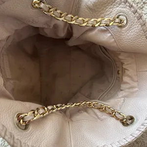 Tory Burch Marion Slouchy‎ Tote Light Oak Pebbled Leather Chain thumbnail 12