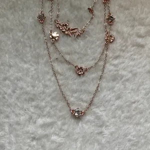 Pomina Three tier Rise Gold tone Necklace thumbnail 3