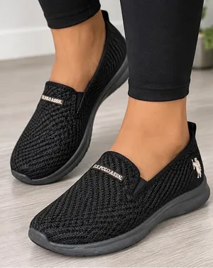 U.S. Polo Assn. Black Knit Slip-On Sneakers thumbnail 1