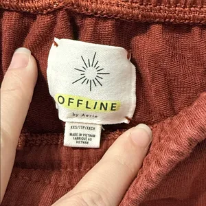 Aerie Orange Red Wine Ribbed Pull On Mini Sweatshirt Material Skirt Sz XXS thumbnail 4