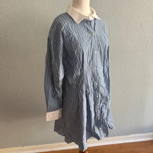 Abercrombie & Fitch Poplin Shirt Dress Size Large Tall thumbnail 4