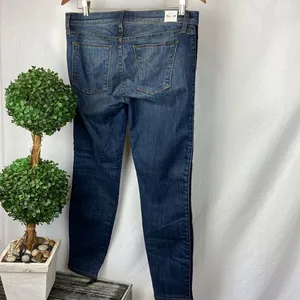 Hudson Luna Skinny Sequins Embellished Side Stripe Blue Jeans 29 thumbnail 3