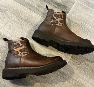 Ariat Fatbaby Everlon Leopard Western Women’s Brown Boot US 6.5 Rodeo Cowgirl thumbnail 1