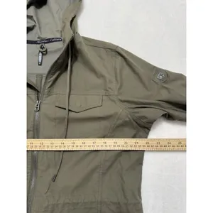 KUHL Women's Stryka Trench Coat Jacket Hooded Zip Green Sz Medium thumbnail 9