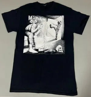 Black White ‘The Muckrakers: Dirty Water’ Graphic Band Tee T-Shirt Top Size S ⛓️ thumbnail 1
