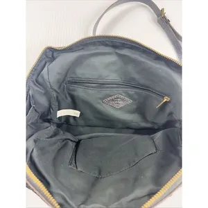 FOSSIL Black Leather Shoulder Bag Purse Crossbody Handbag Wide Zipped‎ Opening thumbnail 4
