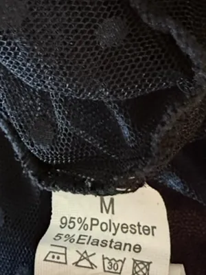 Black Mesh Polka Dot Babydoll Size M thumbnail 5