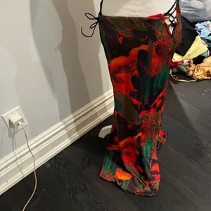 Tiger Mist Black Red & Green Design Maxi Skirt thumbnail 4