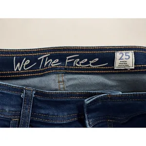 We The Free Flare Jeans 25 Dark Wash High Rise Button Fly Boho Y2K Free People thumbnail 5