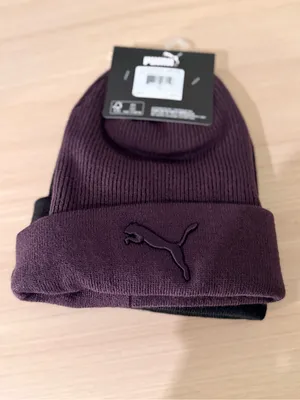 Puma Black Ribbed Beanie with Pink Puma Logo thumbnail 7
