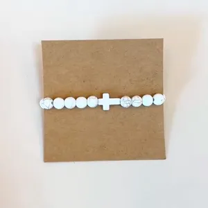 Lovely Faith Vintage-Inspired Beaded Bracelet with Cross‎ Pendant thumbnail 5