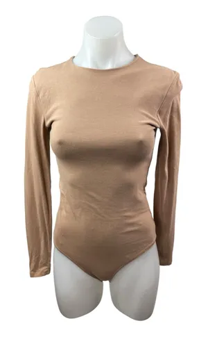 Abercrombie & Fitch Soft Matte Seamless Long Sleeve Crew Neck Bodysuit Top Sz S thumbnail 1