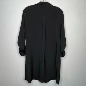 Motherhood Maternity Shirt Dress‎ Black thumbnail 6