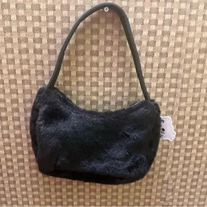 Hello Kitty Sanrio x Forever 21 Black fluffy Bag W/Rhinestones thumbnail 4
