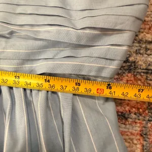 Abercrombie & Fitch Emerson Poplin Pin Stripe Puff Sleeve Mini Dress Size Large thumbnail 8
