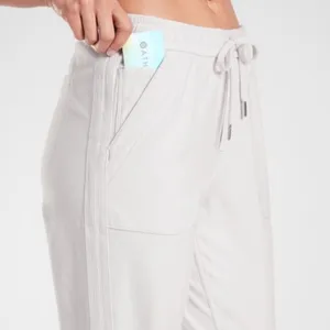 NWT Athleta Farallon Jogger Birch Grey Womens 12P Neutral Active Travel Pants thumbnail 3