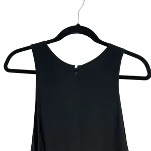 Aritzia Wilfred‎ Black Spun Rayon Crepe Viscose Sleeveless Romper Size XS thumbnail 6