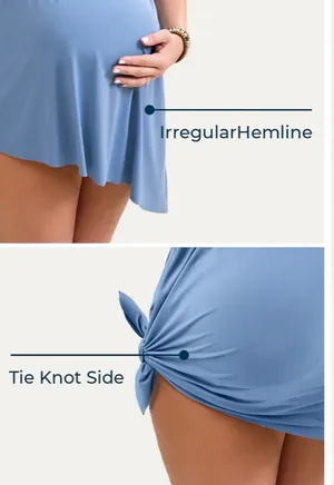  Maternity One Piece Swim Dress With Tie Side thumbnail 6