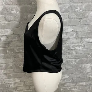 LOLA GRACE Black Satin Camisole Top thumbnail 2