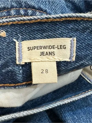 Madewell Superwide Leg Jeans High Rise Blue Denim Size 28 thumbnail 12