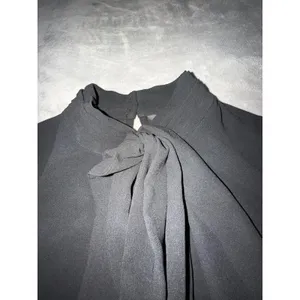 Zara Women Black Formal‎ Long Sleeve High Neck Blouse Size Lined Size Medium thumbnail 4
