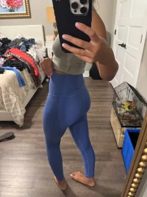FREE PEOPLE Blue High-Waist Seamless Leggings thumbnail 2