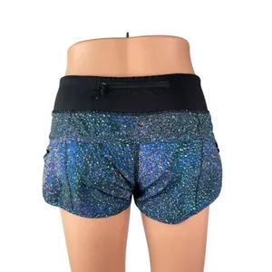 Lululemon Speed Strive Multi Black Yoga Gym Athletic Activewear Running Shorts 2 thumbnail 4