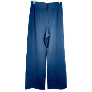 NWT Abercrombie & Fitch Black Pull On Pleated Wide Leg Dress Pants Trousers Sz M thumbnail 2