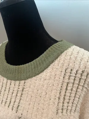Off white and olive women’s sweater by Bearpaw medium thumbnail 3