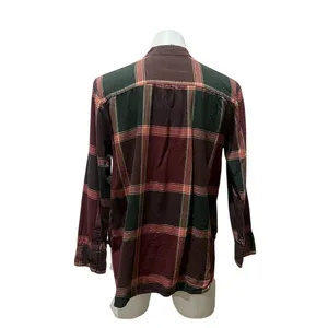 Madewell Blouse Womens Size M Multicolor Plaid Tie-Neck Button-Front thumbnail 4