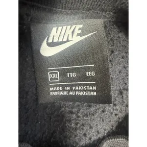 Nike Womens XXL Black Oversized Cropped Crewneck Sweatshirt Embroidered Swoosh thumbnail 7